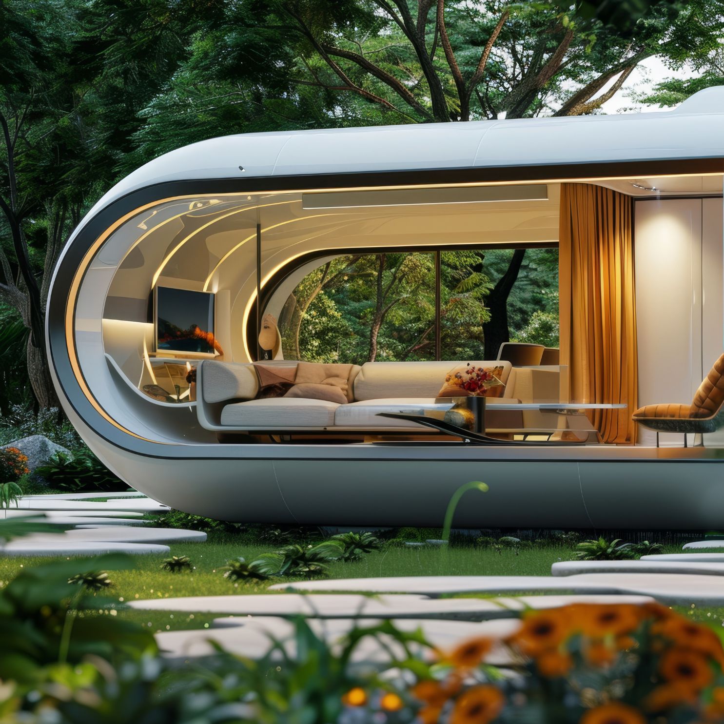 futuristic garden pod